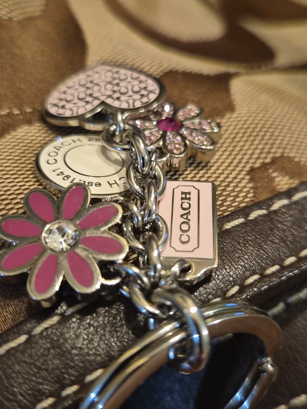 COACH Daisy Keychain Fob Purse Charms - Picture 4 of 8